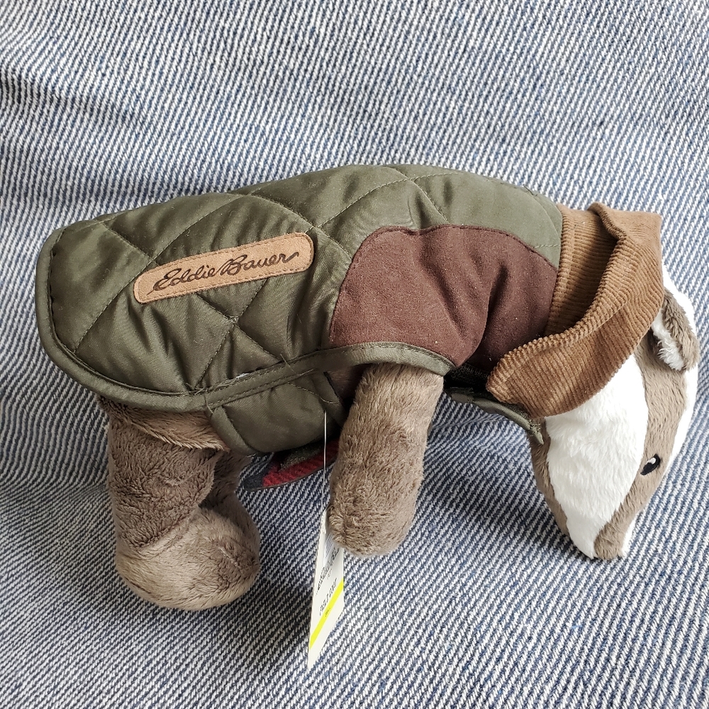 DOG / CAT Field Coat - Green + Plaid Lining - Size S - NWT - Eddie Bauer Pet
